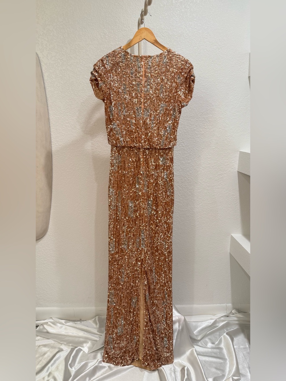 NWT Rachel Gilbert Nesta Sequin Gown Wedding Guest Dress - Picture 11 of 14